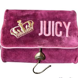 Vintage Juicy Couture embroidered logo hanging makeup case & organizer Y2K